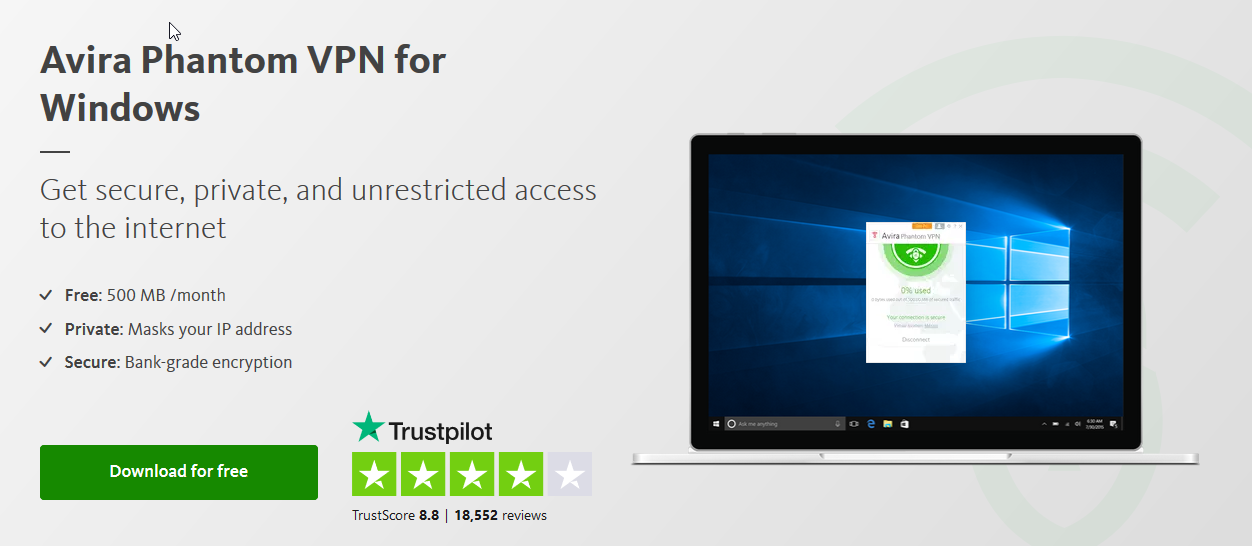 avira phantom vpn