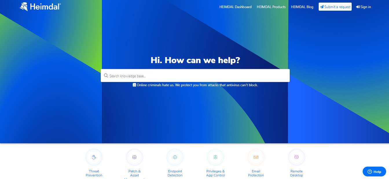 Heimdal Security Review Customer Support