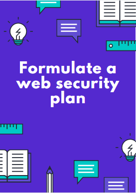 Formulate a web security plan