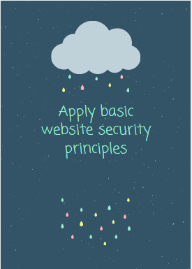 Apply basic website security principles