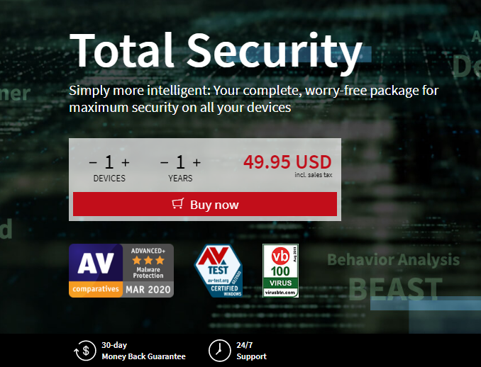g data total security pricing
