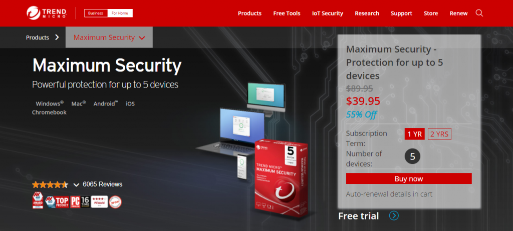 what is Trend Micro Maximum Security