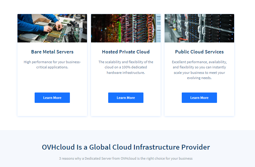 OVHcloud is one of the most secure web hosting services
