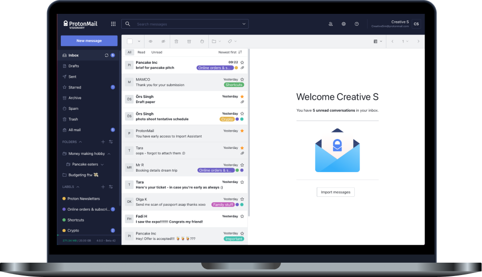 ProtonMail Features