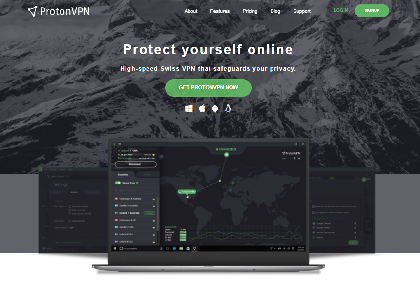 ProtonVPN for privacy