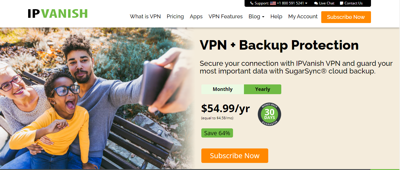 IPVanish VPN + Backup Features