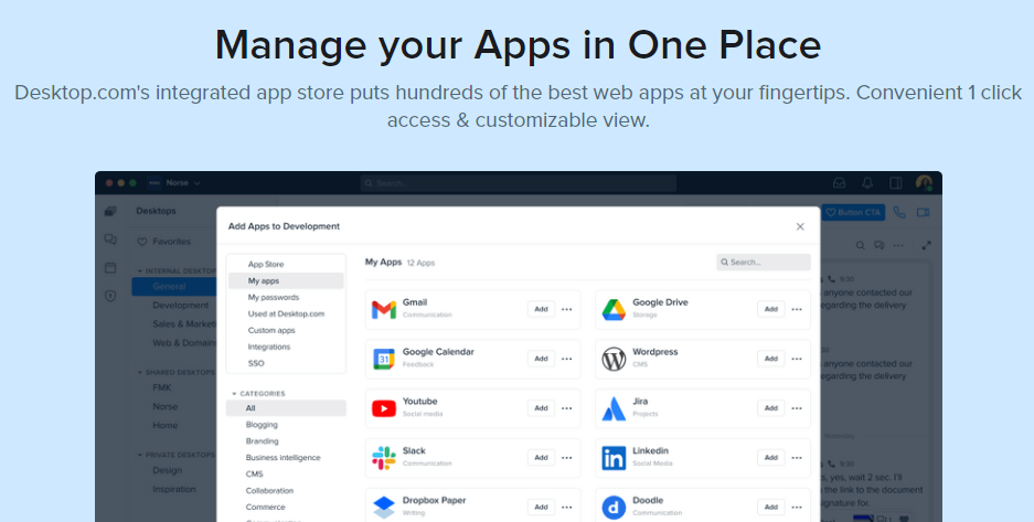 Desktop com App Store