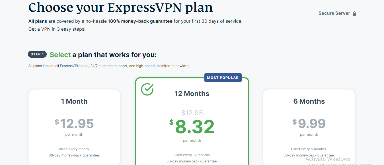 ExpressVPN Pricing