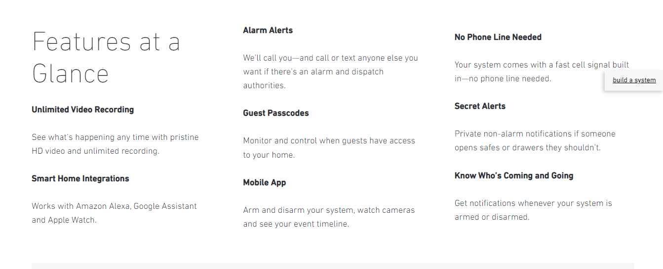 Other built-in security features included in the SimpliSafe security system