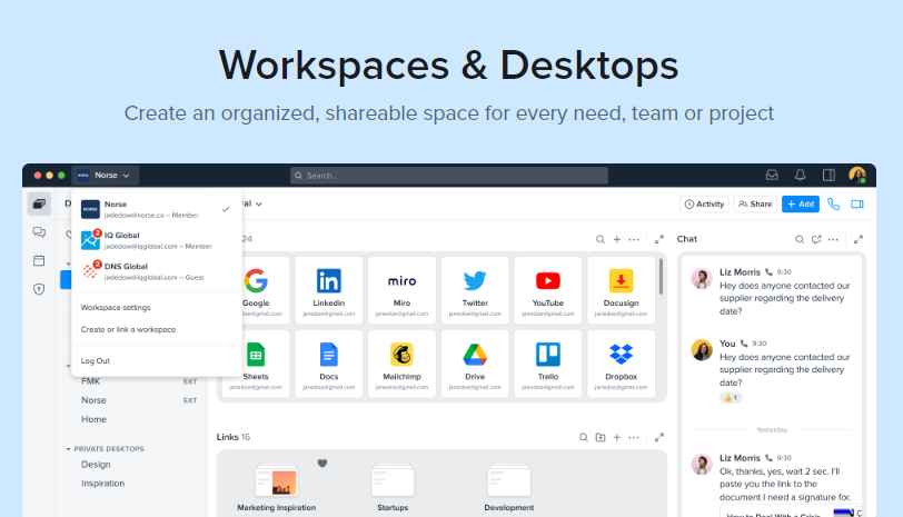 Shared Digital Workspaces and Desktops