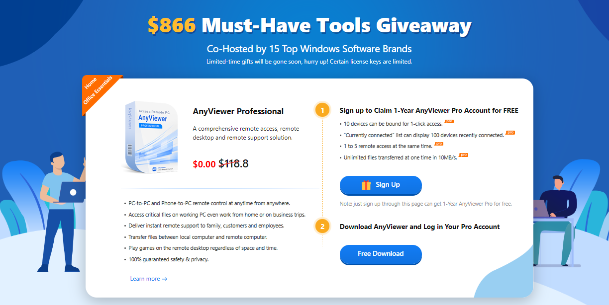 AnyViewer Professional Giveaway + $866 Must-Have Tools