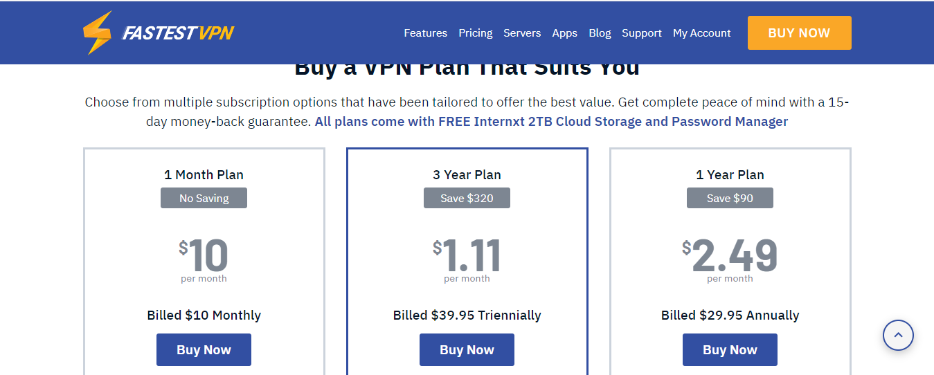 FastestVPN Pricing