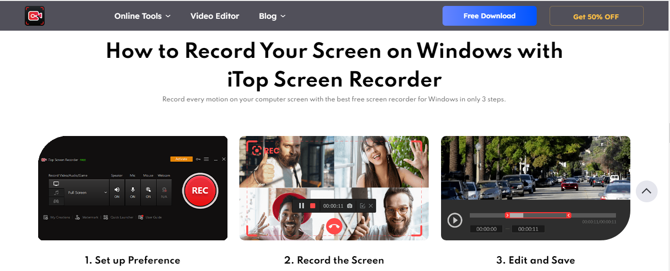 iTop screen recorder