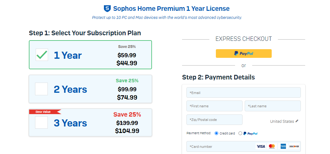 Sophos Antivirus pricing