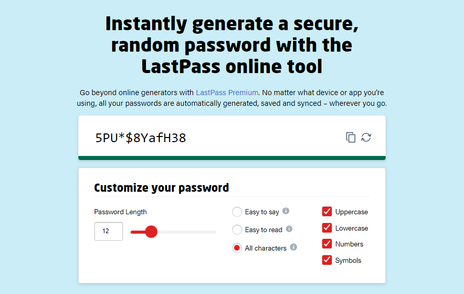 LastPass Password Generator