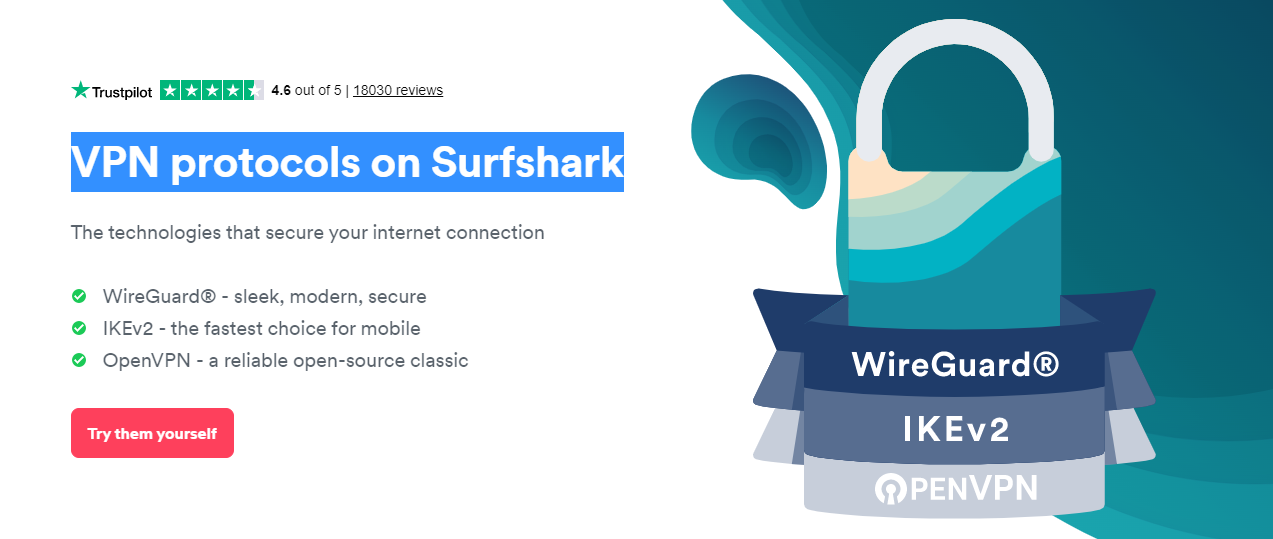 VPN protocols on Surfshark