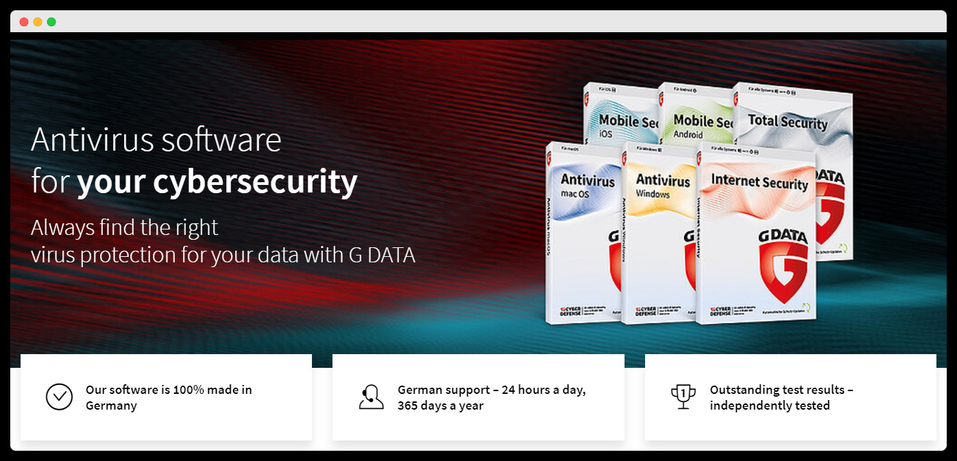 G DATA Security best antivirus software