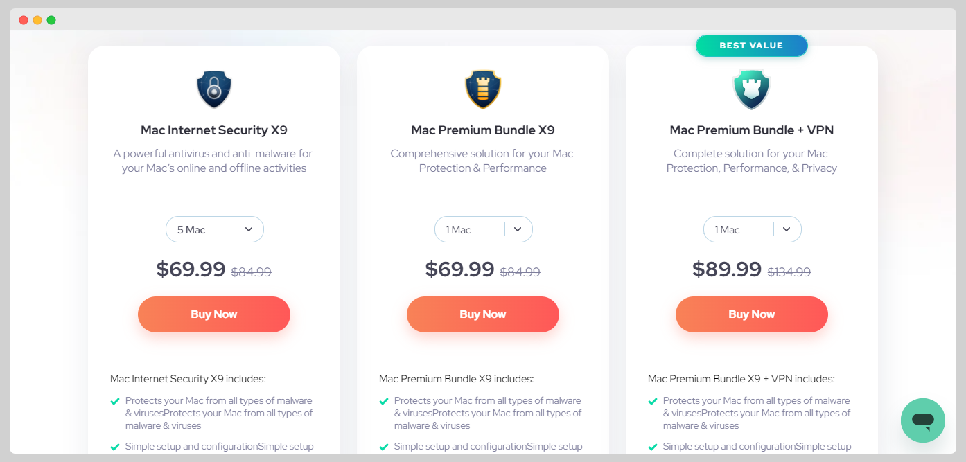 Intego offers a variety of pricing plans