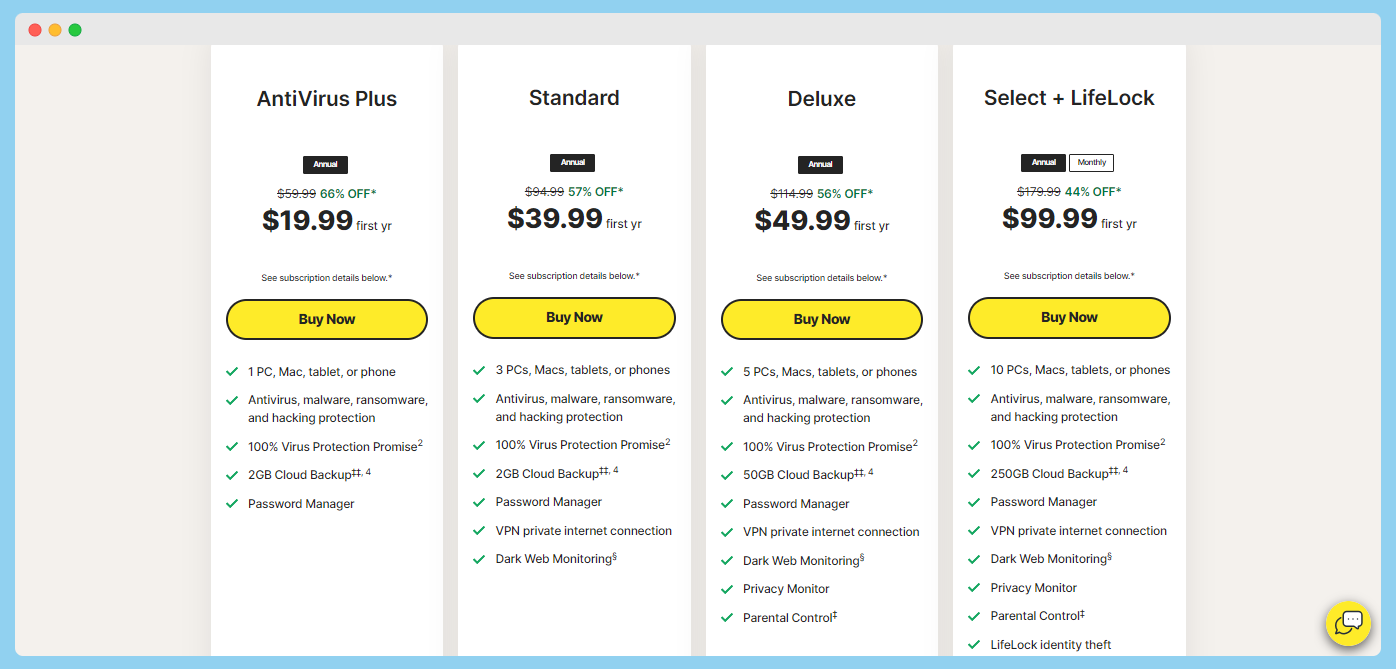 Norton is a relatively affordable antivirus