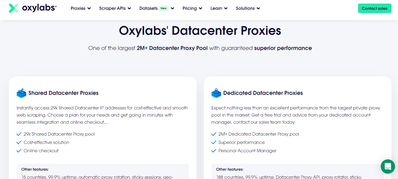 Oxylabs - The Largest Network of Dedicated Data Center Proxies