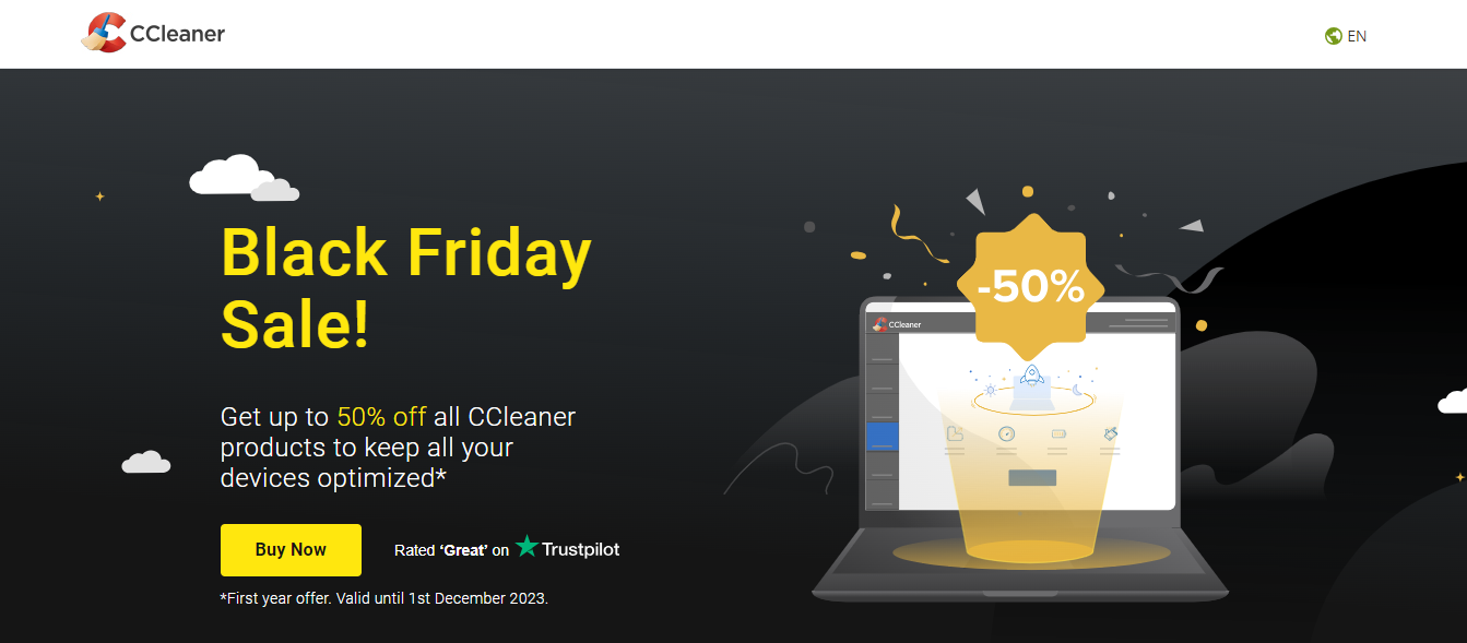 Unleash Digital Brilliance CCleaner Black Friday 2023 Deal - Your Gateway to 50% OFF! 