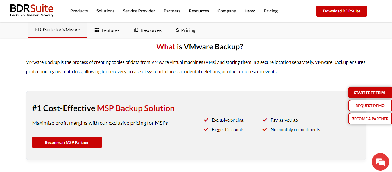 Our Top Pick for VMware Backup Solution - BDRSuite