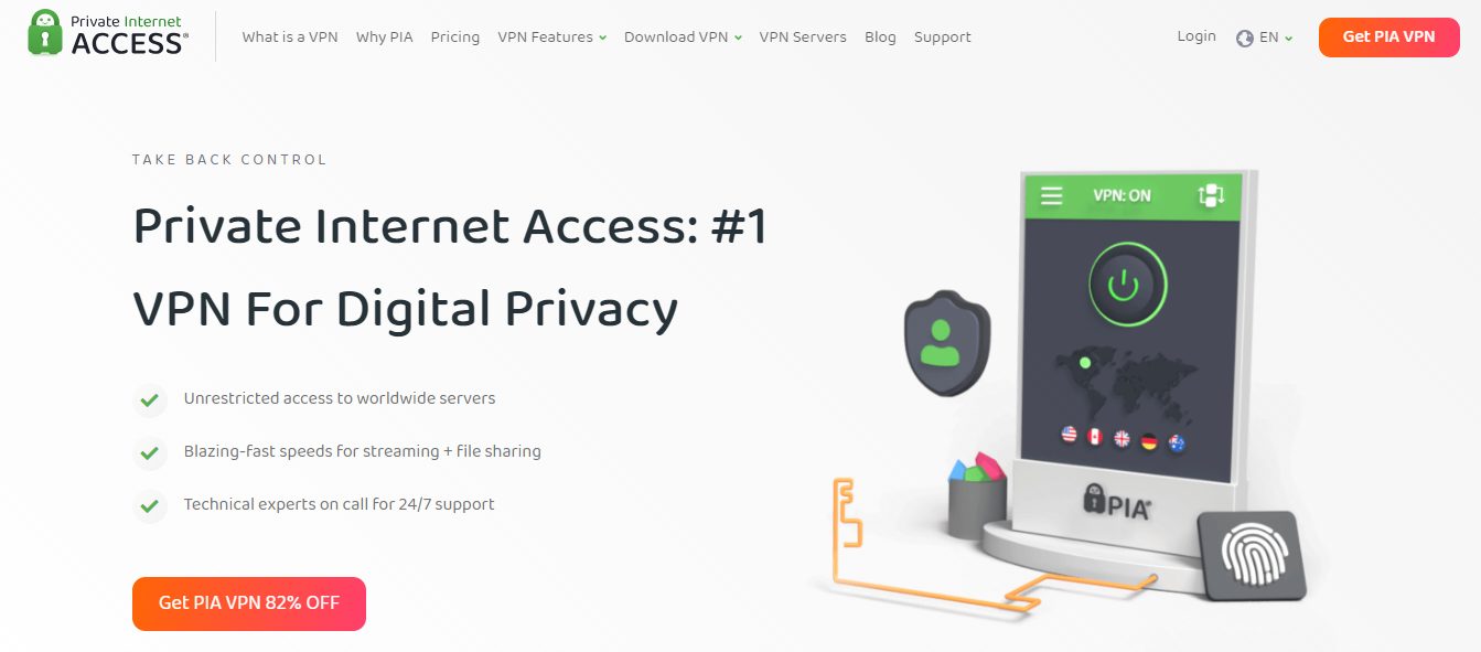 Private Internet Access - best VPN for churches