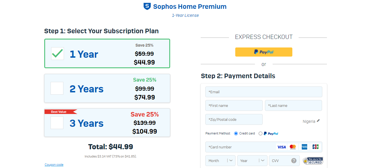 Sophos Pricing