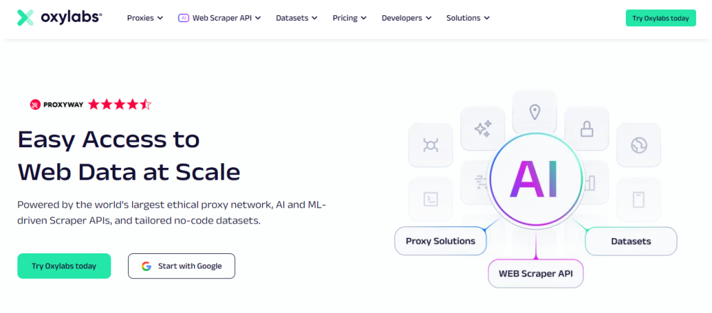 Oxylabs stands out as the number one proxy service provider 