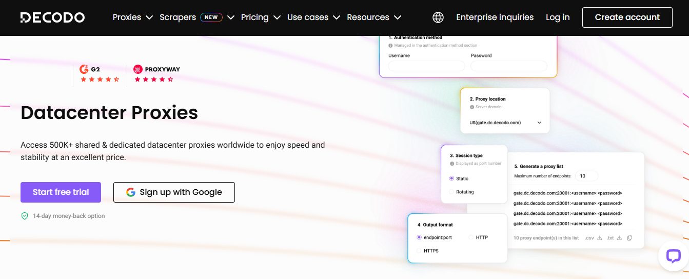 Decodo datacenter proxies