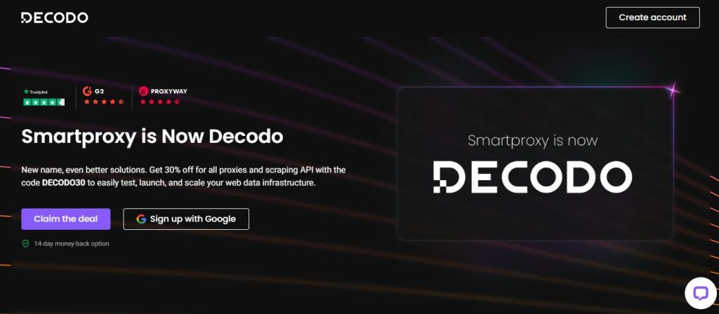 Decodo (Formerly Smartproxy) – Best for Versatility and Performance