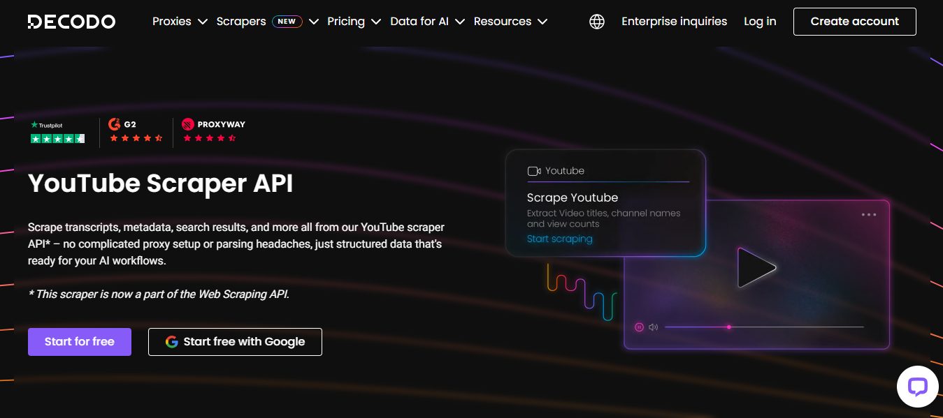 Decodo (formerly Smartproxy) – Best All-Around for YouTube API Bypass & Metadata Extraction