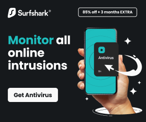 Surfshark antivirus ad