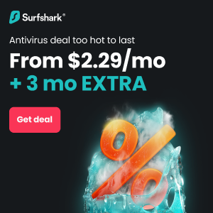 Surfshark antivirus ad