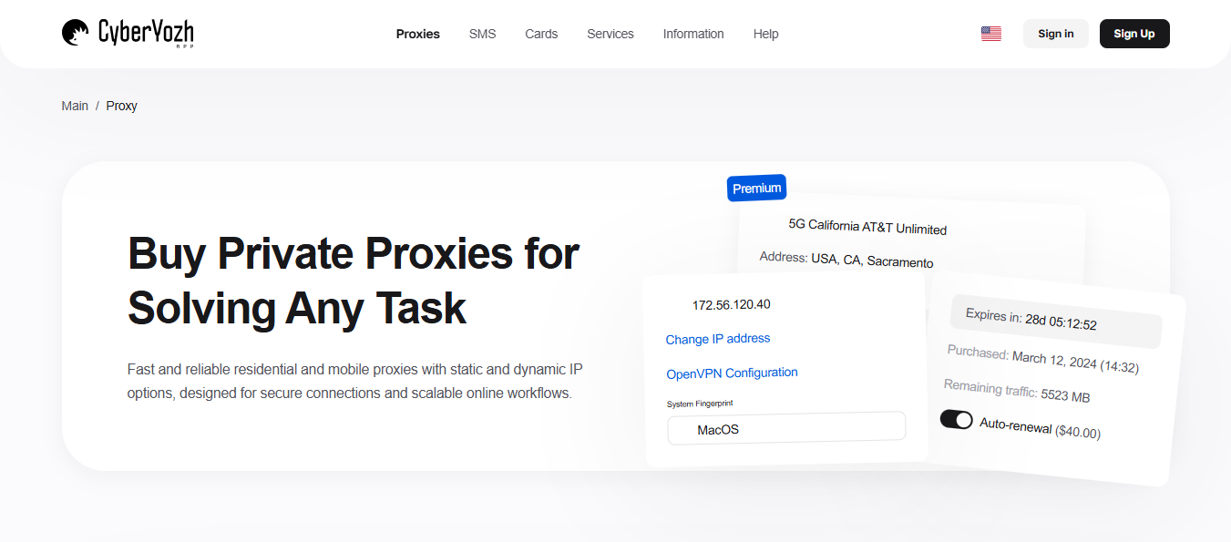 CyberYozh best proxies