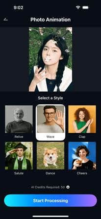 Choose the photo you want to animate