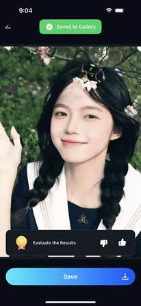 Save the animated photo and keep or share it