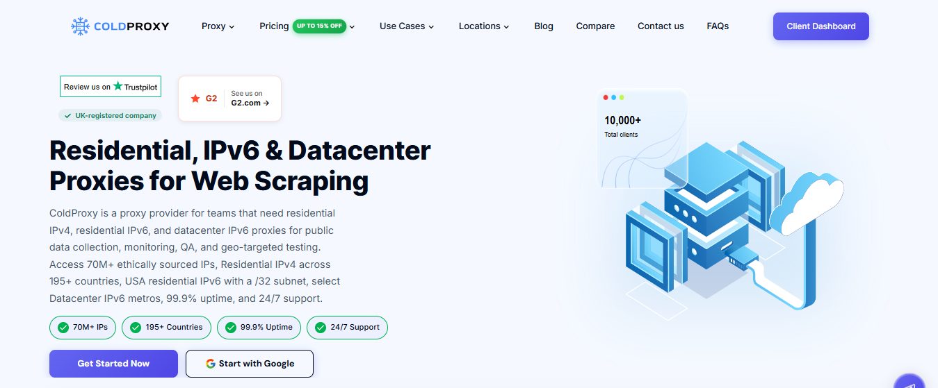 ColdProxy – Best for Flexible Pricing and Scalable Proxy Infrastructure